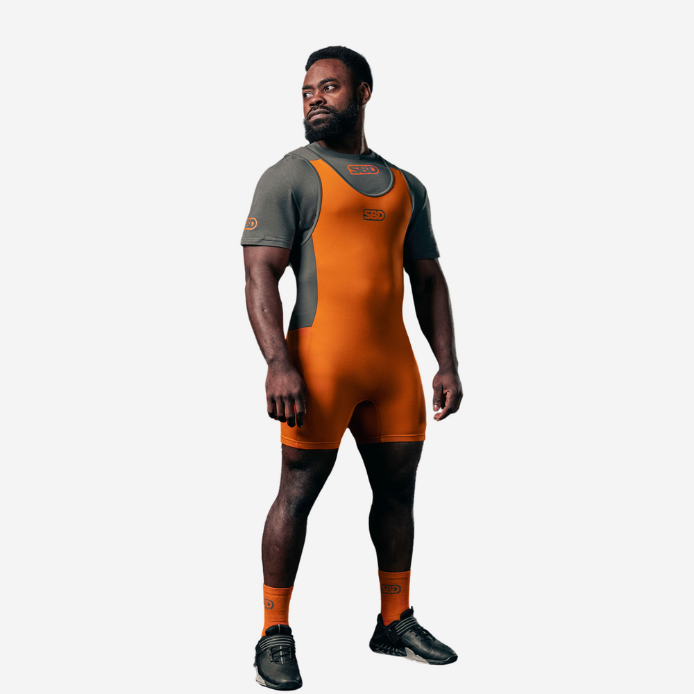 SBD Forge Range Powerlifting Singlet Mens Orange City Strength